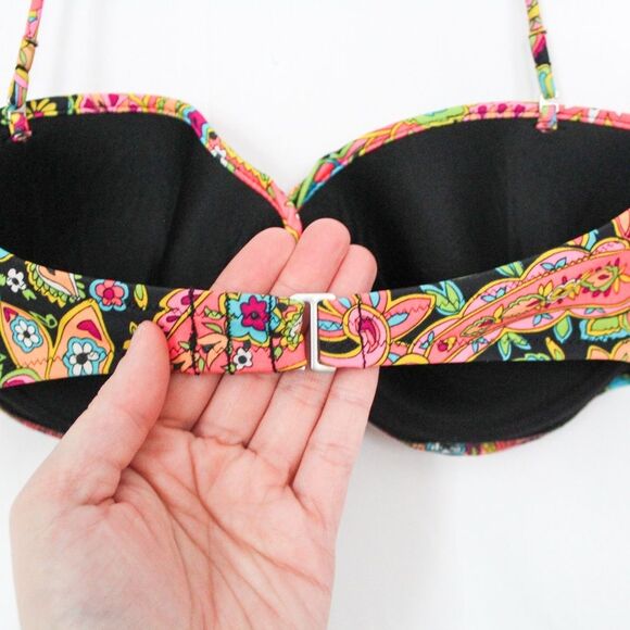 Victorias Secret Mix and Match Colorful Paisley Bandeau Bikini Top 36D - Picture 5 of 6